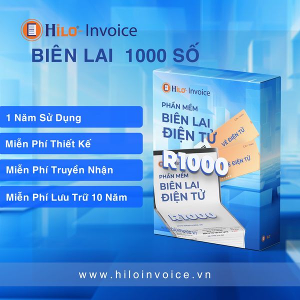 Biên lai điện tử 1 năm Gói 1000 số