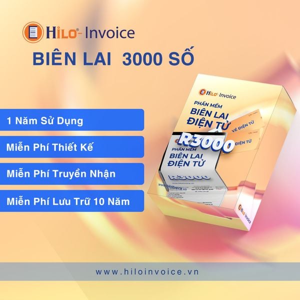 Biên lai điện tử 1 năm Gói 3000 số
