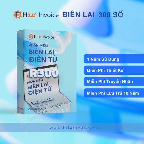 Biên lai điện tử 1 năm Gói 300 số