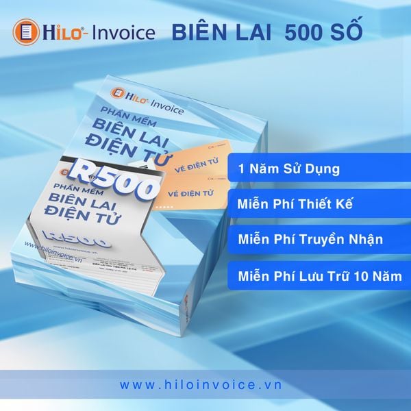 Biên lai điện tử 1 năm Gói 500 số