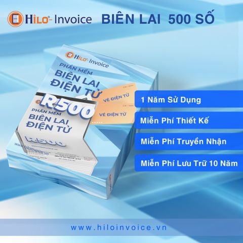 Biên lai điện tử 1 năm Gói 500 số