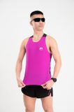  Áo chạy bộ Nam Singlet - TÍM ĐEN - Ép nhiệt | Áo chạy bộ PR SPORT 