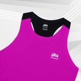  Áo chạy bộ Nam Singlet - TÍM ĐEN - Ép nhiệt | Áo chạy bộ PR SPORT 