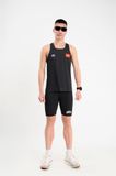  Áo chạy bộ Nam Singlet - ĐEN TUYỀN - Ép nhiệt | Áo chạy bộ PR SPORT 