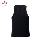  Áo chạy bộ Nam Singlet - ĐEN TUYỀN - Ép nhiệt | Áo chạy bộ PR SPORT 