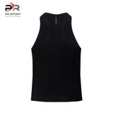  Áo chạy bộ Nam Singlet - ĐEN TUYỀN - Ép nhiệt | Áo chạy bộ PR SPORT 