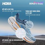  Giày Chạy Bộ Nam Hoka Bondi 9 Wide - Drizzle / Downpour 