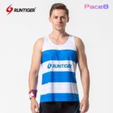  Áo Cọc Tay Nam RunTiger SS21-10M-1 - Màu Xanh Trắng 