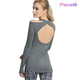  Áo Dài Tay Nữ RunTiger 3999 Hở Lưng - Màu Xám 