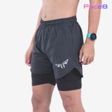  Quần 2 Lớp Chạy Bộ Tập Gym Wolf Active Max Speed 195, Chất Vải Cao Cấp, Nhanh Khô, Nhẹ, Nhiều Túi 