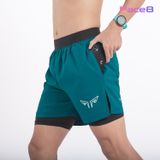  Quần 2 Lớp Chạy Bộ, Tập Gym Wolf Active Essential V1 110, Quần 2 Lớp Chạy Bộ, Tập Gym, Chất Vải Cao Cấp 