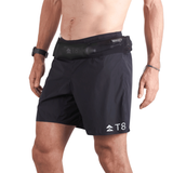  Quần Short Chạy Bộ Nam T8 Sherpa Shorts - Black White Logo 