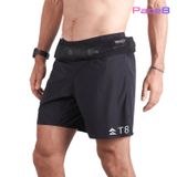  Quần Short Chạy Bộ Nam T8 Sherpa Shorts - Black White Logo 