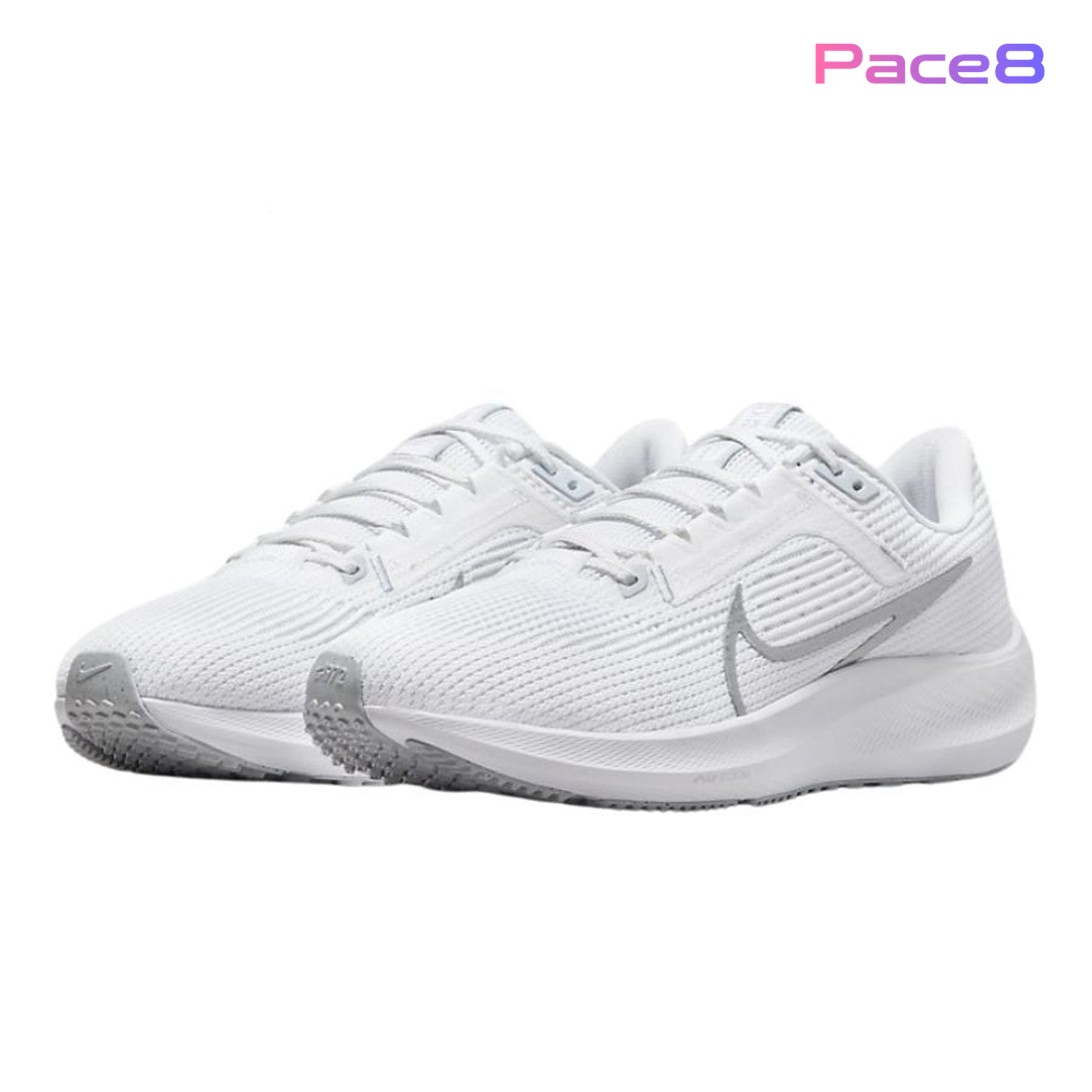 Giày chạy bộ nữ Nike Pegasus 40 - White & Metallic Silver - êm ái, đàn hồi
