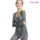  Áo Dài Tay Nữ RunTiger 3999 Hở Lưng - Màu Xám 