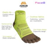  Combo 3 Đôi Vớ Xỏ Ngón Cổ Trung Aonijie E4838 