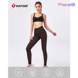  Quần Dài Chạy Bộ Nữ RunTiger 4449 _ Màu Đen Cam 