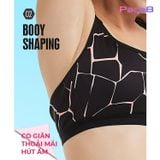  Áo Bra Chạy Bộ Nữ RUNTIGER 4488 - Màu Đen Cam 