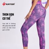  Quần Lửng Legging Nữ RunTiger 4686 Nâng Mông - Màu Tím 