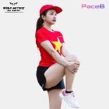  Áo Chạy Bộ Nữ Wolf Active Cờ Đỏ Sao Vàng 54, Chất Vải Active Max Cao Cấp, Mềm Mịn, Co Giãn 4 Chiều 