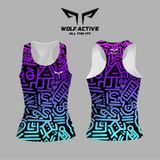  Áo Singlet Chạy Bộ Nữ Wolf Active Vui Vẻ 1 - 107, Áo Ba Lỗ Chạy Bộ, Chất Vải Wolf Active Siêu Nhẹ, Nhanh Khô 