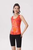  Áo Chạy Bộ Singlet Nữ Runtiger WM-7122 Full Printing - Orange 