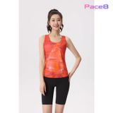  Áo Chạy Bộ Singlet Nữ Runtiger WM-7122 Full Printing - Orange 