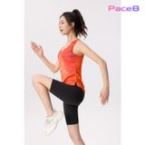  Áo Chạy Bộ Singlet Nữ Runtiger WM-7122 Full Printing - Orange 