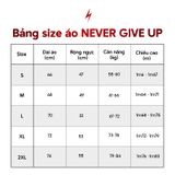  [GYSN] [NEW] Áo thun thể thao chạy bộ nam nữ NEVER GIVE UP full màu - Siêu nhẹ, thoáng mát, co giãn tốt 