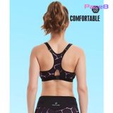  Áo Bra Chạy Bộ Nữ RUNTIGER 4488 - Màu Đen Trắng 