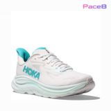  Giày Chạy Bộ Nữ Hoka Clifton 10 Wide - White/Cielo Blue 