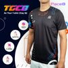  Áo Thun T-shirt Chạy Bộ Nam TGCB 100% Polyester, Thấm Hút Tốt, Nhanh Khô - Đen Họa Tiết 
