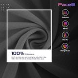  Áo Thun T-shirt Chạy Bộ Nam TGCB 100% Polyester, Thấm Hút Tốt, Nhanh Khô - Đen Họa Tiết 