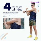  Áo Thun Singlet Chạy Bộ Nam TGCB 100% Polyester, Siêu Nhẹ, Thoáng Mát - Đen Họa Tiết 