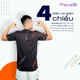 Áo Thun T-shirt Chạy Bộ Nam TGCB 100% Polyester, Thấm Hút Tốt, Nhanh Khô - Đen Họa Tiết 