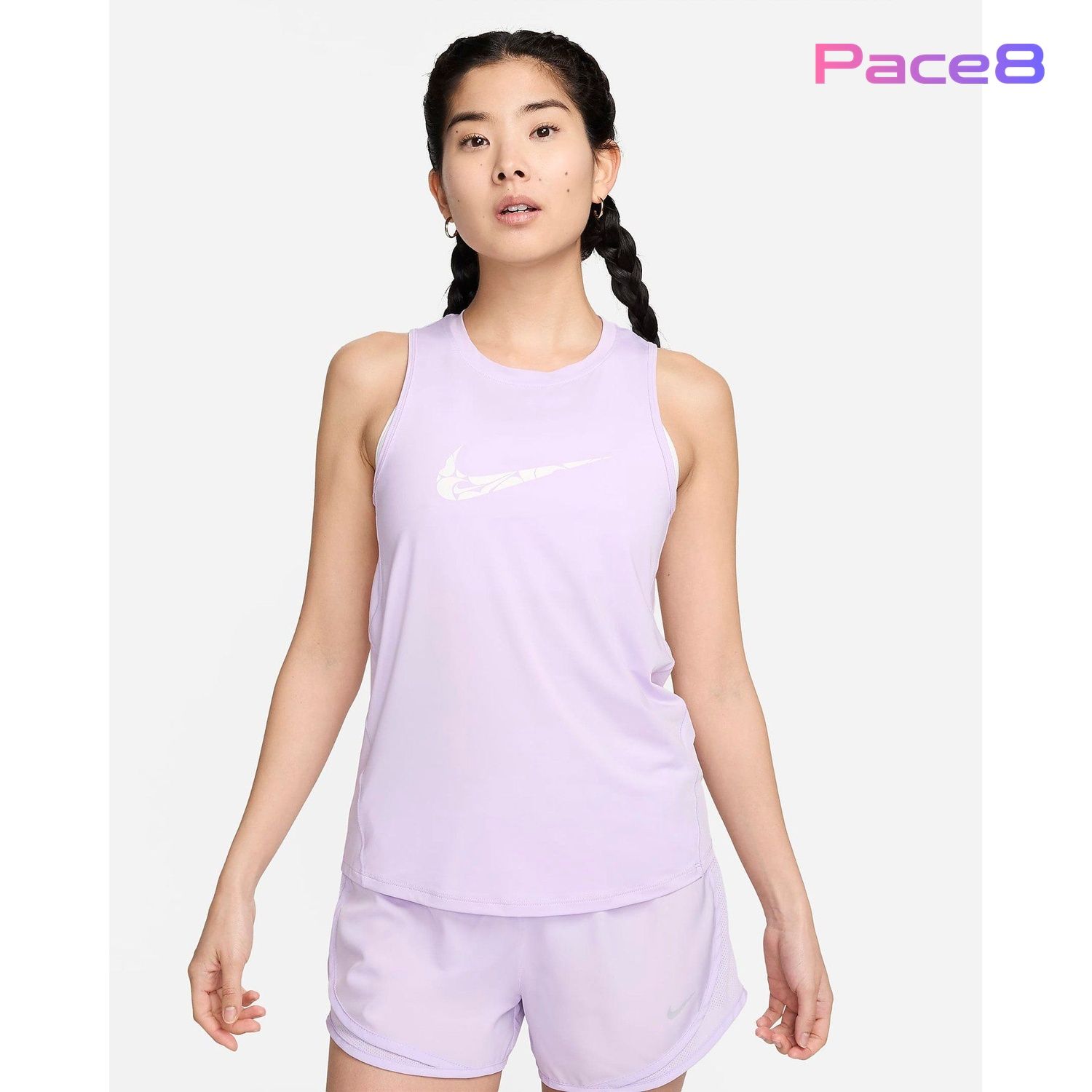  Áo Singlet Chạy Bộ Nữ Nike One - Lilac Bloom/White 