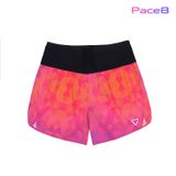  Quần Short Thể Thao Chạy Bộ Nữ Đa Năng MOTIVE WOMAN SHORT BELT - Màu Hồng/ Cam hoạ tiết 