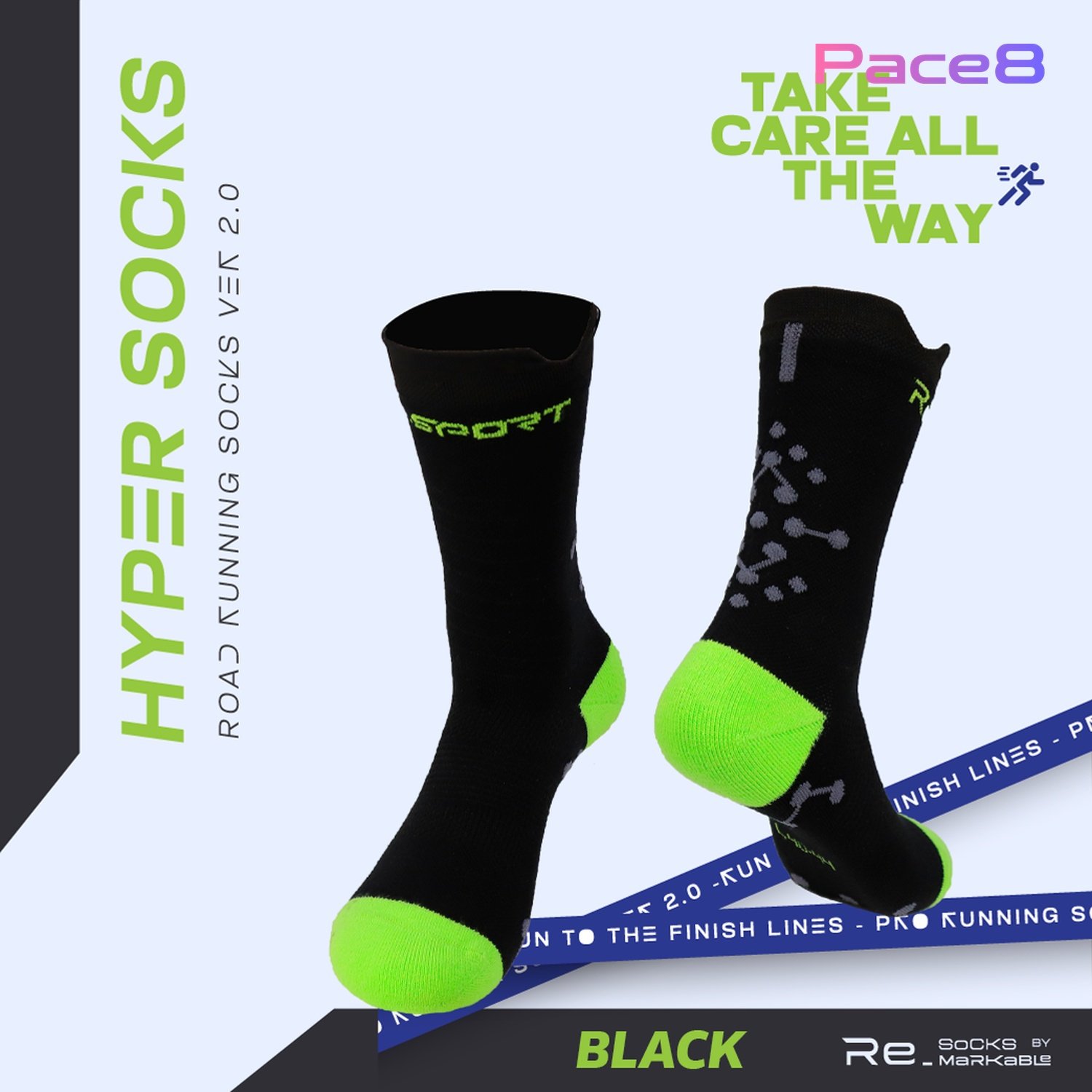 Vớ chạy bộ chức năng Hyper Socks