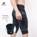  Quần Đùi Bó Cơ Nam RunTiger 7002M - Màu Đen Xanh 