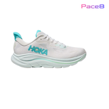  Giày Chạy Bộ Nữ Hoka Clifton 10 Wide - White/Cielo Blue 