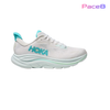  Giày Chạy Bộ Nữ Hoka Clifton 10 Wide - White/Cielo Blue 