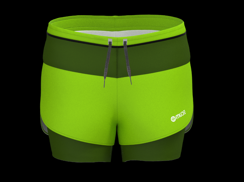 Quần Shorts Chạy Bộ Nữ MUDE 360 Green