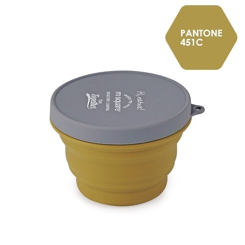  Chén Gấp Gọn Silicon Msquare MS0459 - Xanh Rêu 