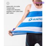 Áo Cọc Tay Nam RunTiger SS21-10M-1 - Màu Xanh Trắng 
