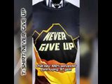  [GYSN] [NEW] Áo thun thể thao chạy bộ nam nữ NEVER GIVE UP full màu - Siêu nhẹ, thoáng mát, co giãn tốt 
