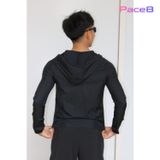  Áo Khoác Chạy Bộ Aspire Một Màu Có Nón APK109 - Đen 