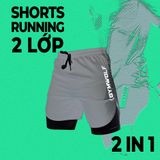  Quần Chạy Bộ 2 Lớp Nam Wolf Active Fast & Fly - 56, Quần Thể Thao 2 Lớp Cho Gym, Chạy Bộ, Đạp Xe Co Giãn 4 Chiều 