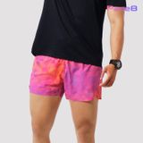  Quần Short Thể Thao Chạy Bộ Nam Đa Năng MOTIVE MEN SHORT BELT - Màu Hồng/ Cam hoạ tiết 