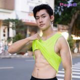  Áo Thun Thể Thao Chạy Bộ Nam MOTIVE Men Simple Color Singlet - Màu Xanh Neon 