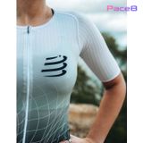 Áo Bó Tay Ngắn Compressport Tri Postural Aero - Black/White 
